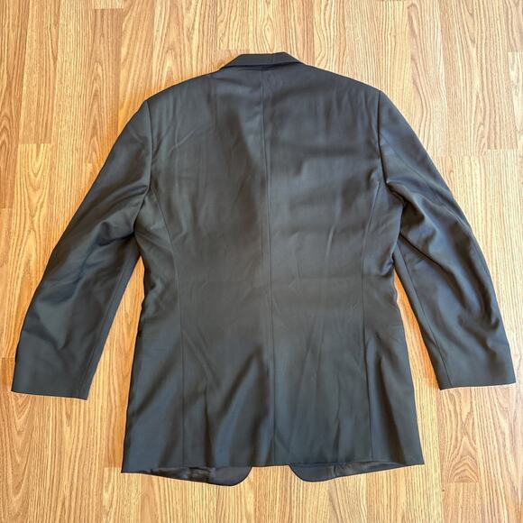 Vito Rufolo Made In Italy Suit Jacket Mens 40R Black Solid Wool Three Buttons - Picture 11 of 11